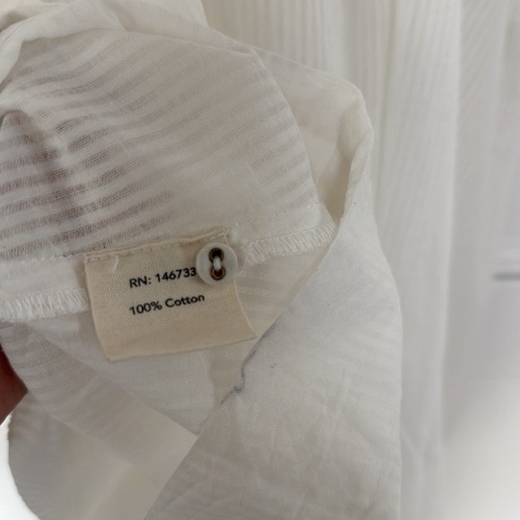 MIRTH Kerala Short Sleeved Blouse Button Down White Pinstripe XSMALL NEW NWT - Picture 10 of 14